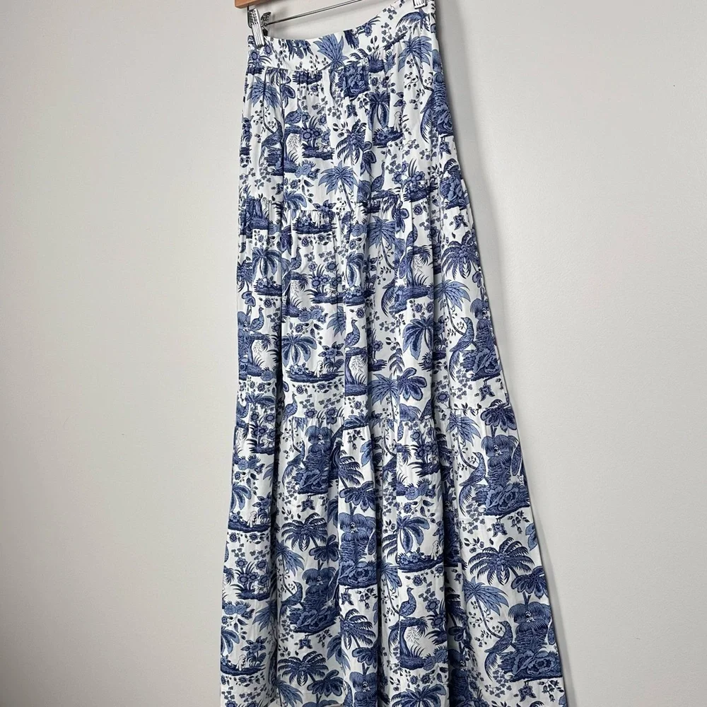 STAUD SEA SEA SKIRT BLUE TOILE size 0 NEW - Picture 10 of 15